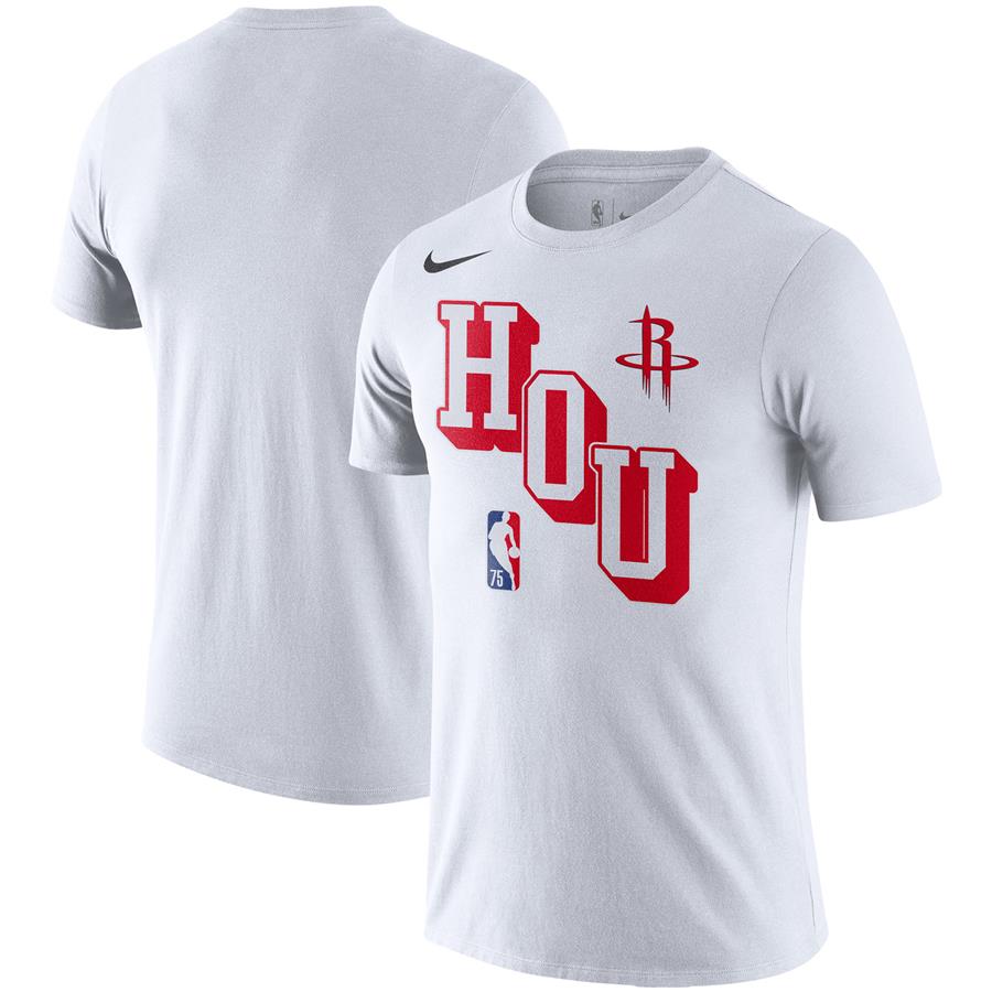 Houston Rockets Nike Courtside Performance Block T-Shirt - White