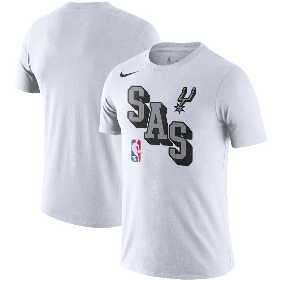 San Antonio Spurs Nike Courtside Performance Block T-Shirt - White