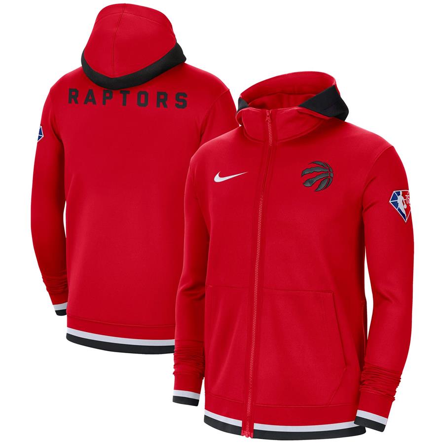 Toronto Raptors Nike 75th Anniversary Performance Showtime Full-Zip Hoodie Jacket - Red