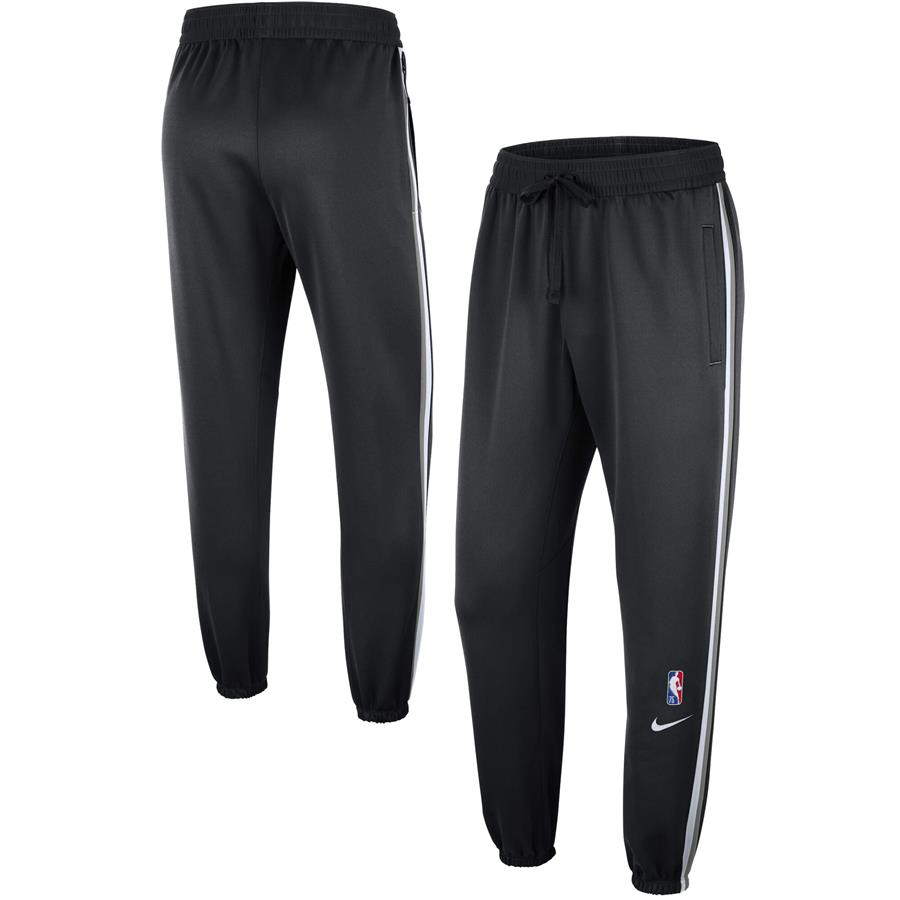 Brooklyn Nets Nike 75th Anniversary Showtime On Court Performance Pants - Black