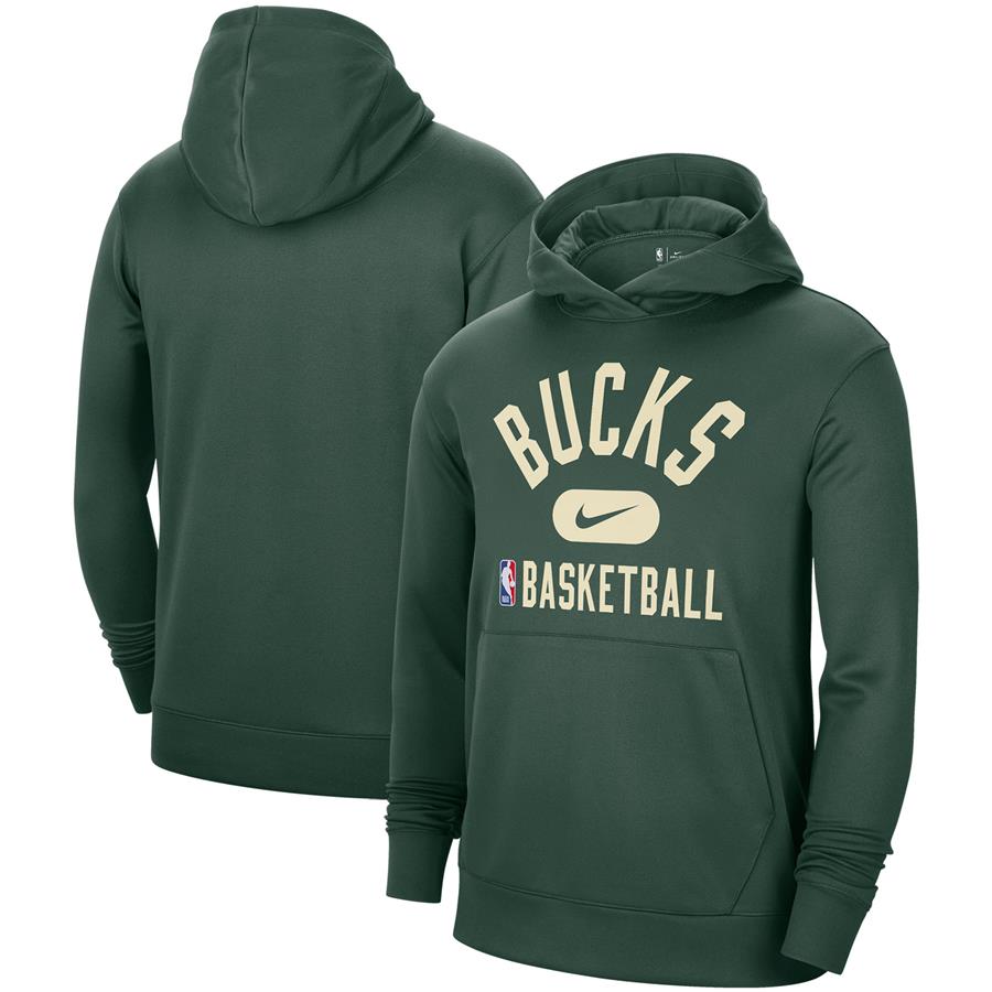 Milwaukee Bucks Nike 2021-2022 Spotlight On Court Performance Practice Pullover Hoodie - Hunter Green