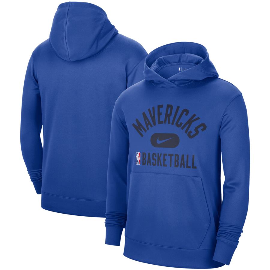 Dallas Mavericks Nike 2021-2022 Spotlight On Court Performance Practice Pullover Hoodie - Blue