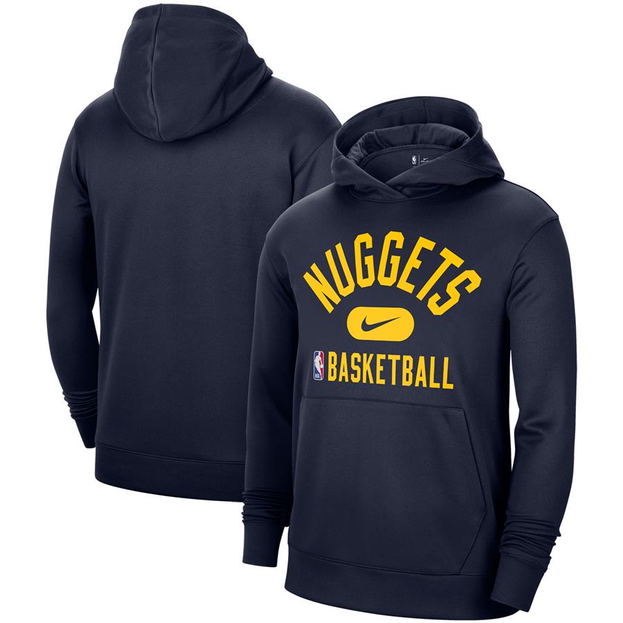 Denver Nuggets Nike 2021-2022 Spotlight On Court Performance Practice Pullover Hoodie - Navy
