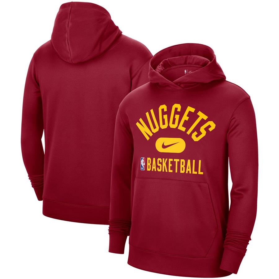 Denver Nuggets Nike 2021-2022 Spotlight On Court Performance Practice Pullover Hoodie - Red