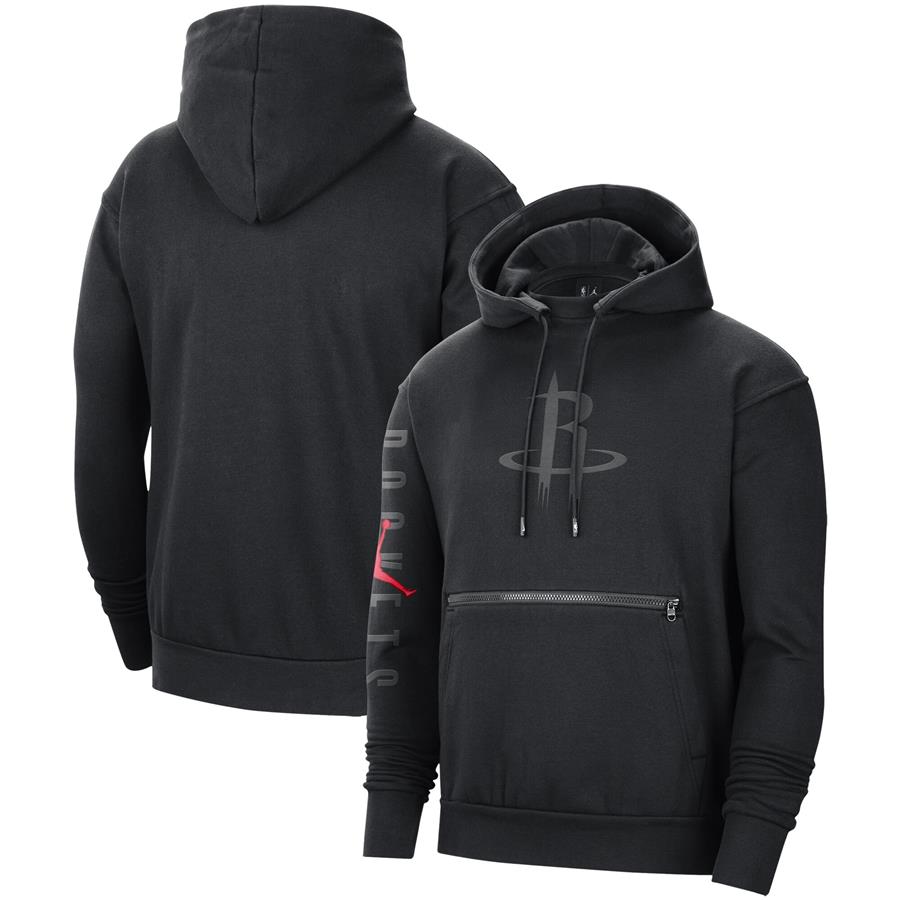 Houston Rockets Jordan Brand Statement Edition Courtside Pullover Hoodie - Black
