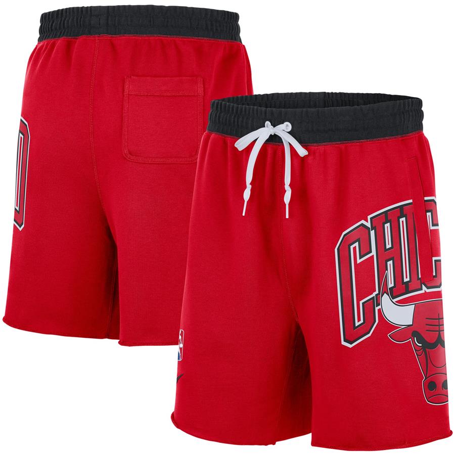 Chicago Bulls Nike 75th Anniversary Courtside Fleece Shorts - Red