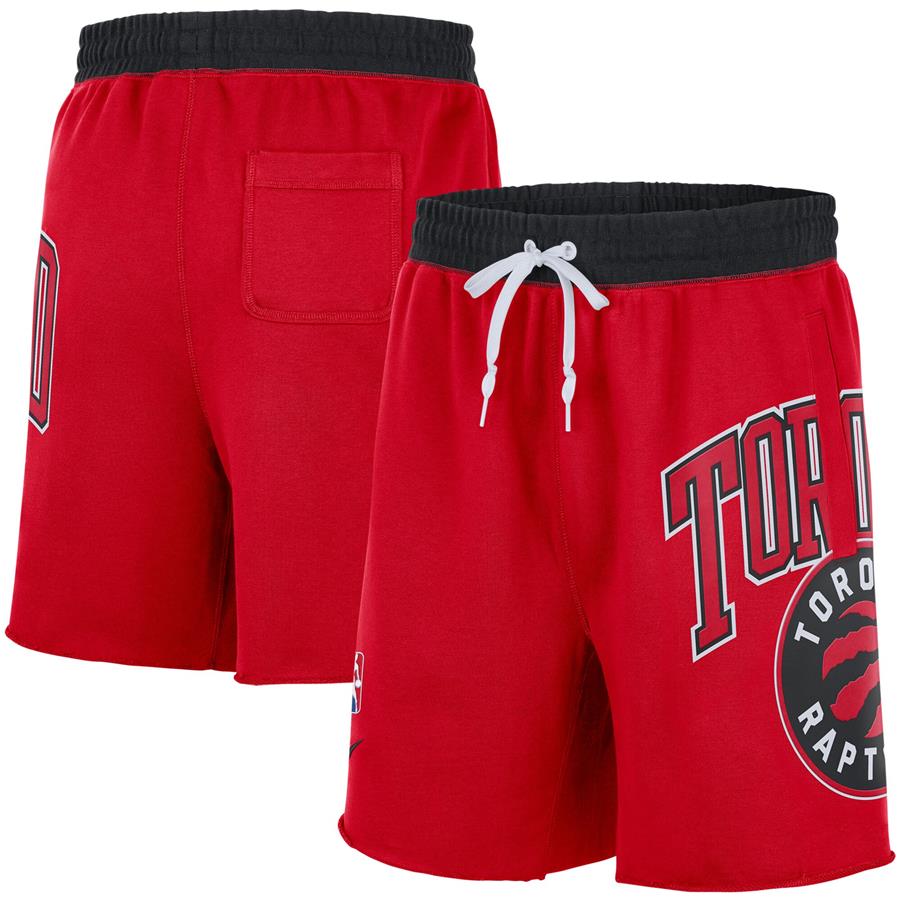 Toronto Raptors Nike 75th Anniversary Courtside Fleece Shorts - Red