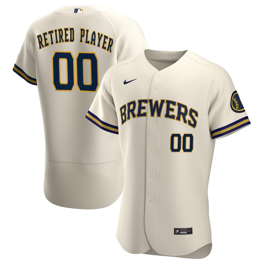 Milwaukee Brewers Nike Home Pick-A-Player Retired Roster Authentic Jersey - Cream