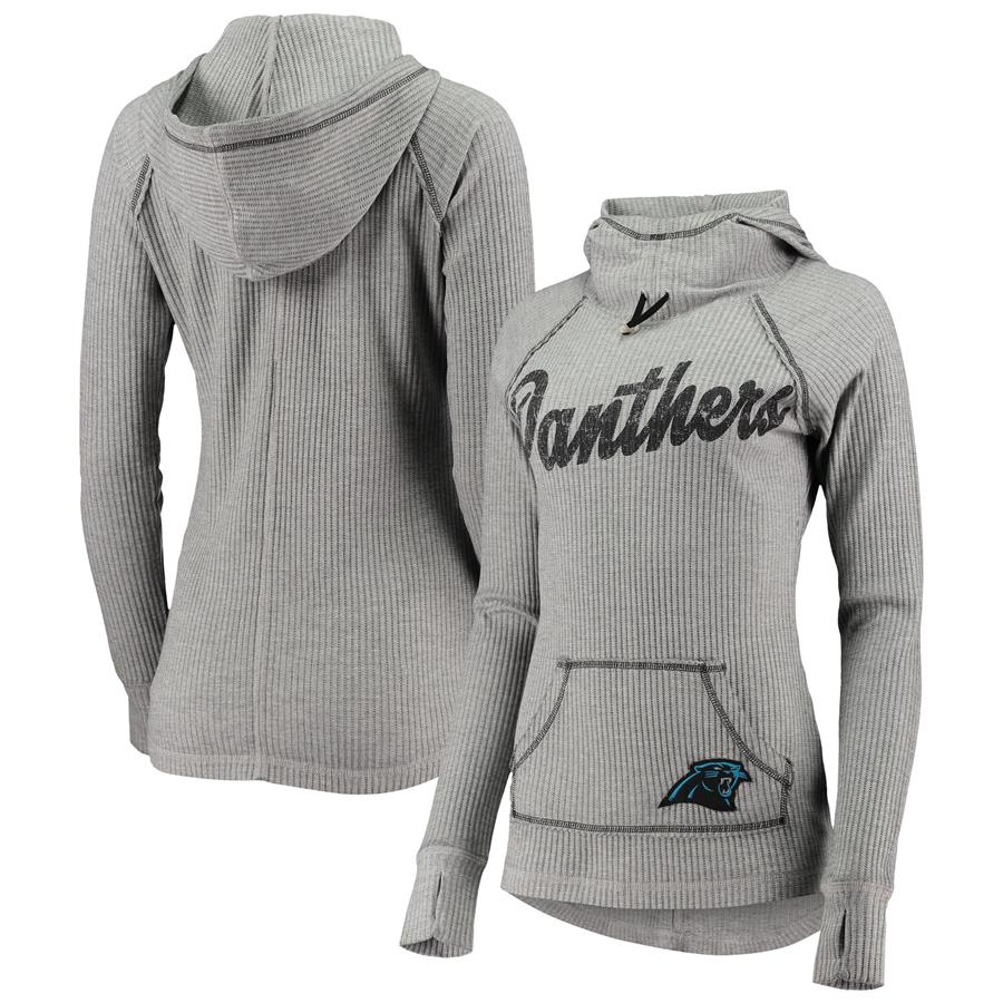 Carolina Panthers G-III 4Her by Carl Banks Women's Base Camp Adventure Raglan Pullover Hoodie - Charcoal