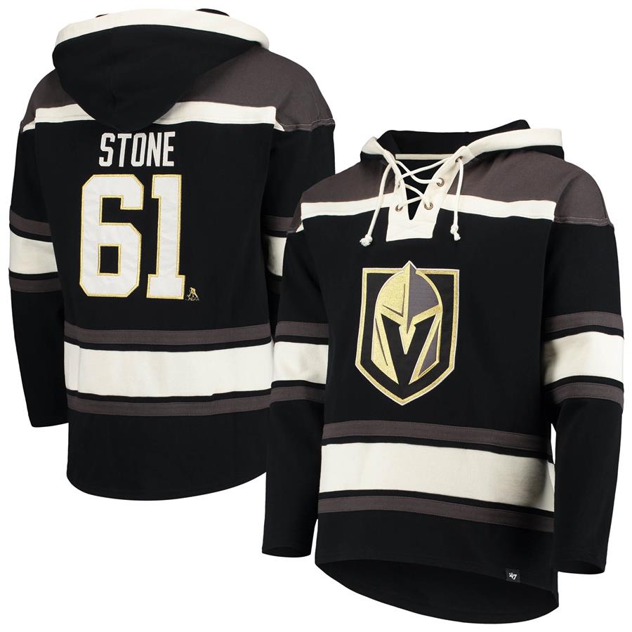 Mark Stone Vegas Golden Knights '47 Player Name & Number Lacer Pullover Hoodie - Black