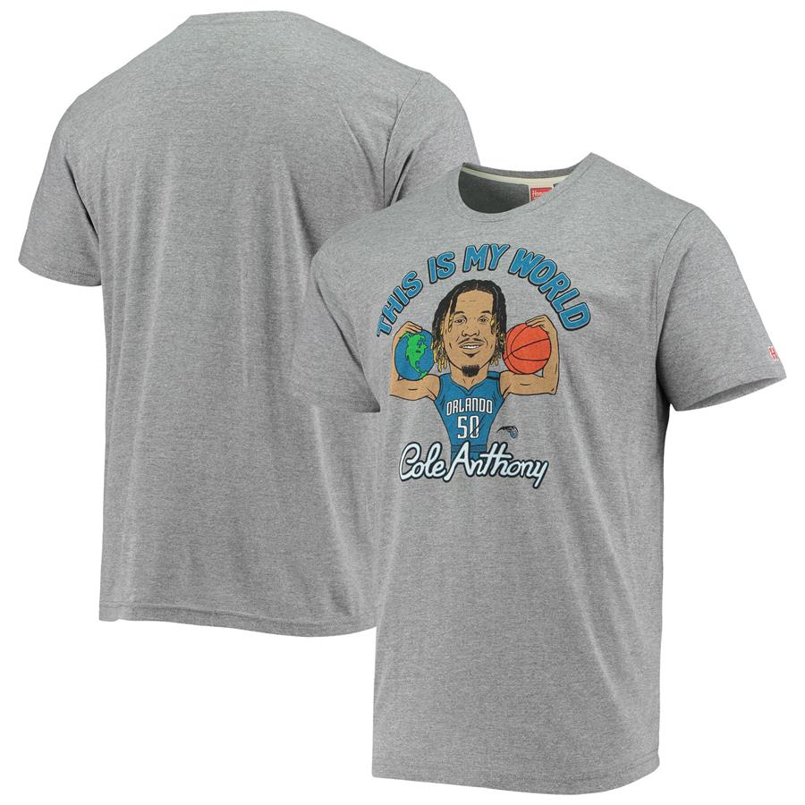 Cole Anthony Orlando Magic Homage Player Tri-Blend T-Shirt - Gray