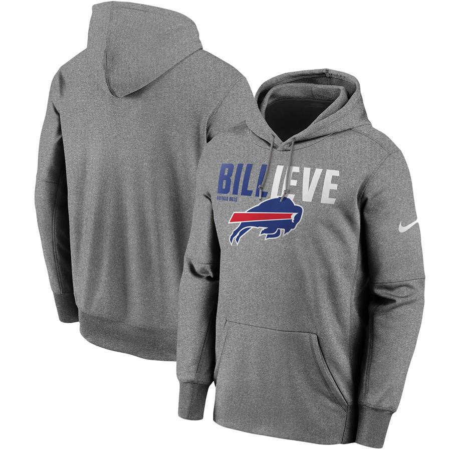 Buffalo Bills Nike Local Performance Pullover Hoodie - Heathered Charcoal
