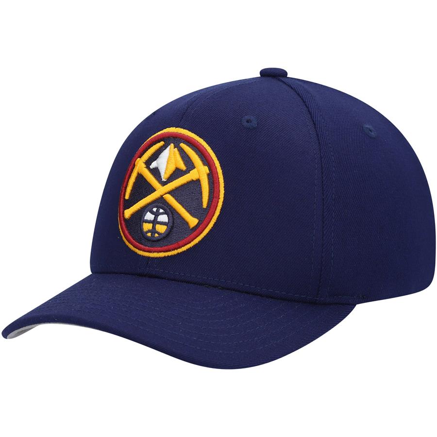 Denver Nuggets Mitchell & Ness Team Ground Stretch Snapback Hat - Navy