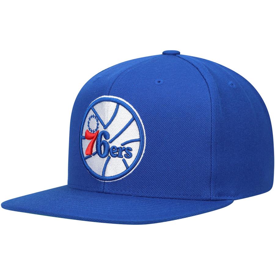 Philadelphia 76ers Mitchell & Ness Hardwood Classics Team Ground Snapback Hat - Royal