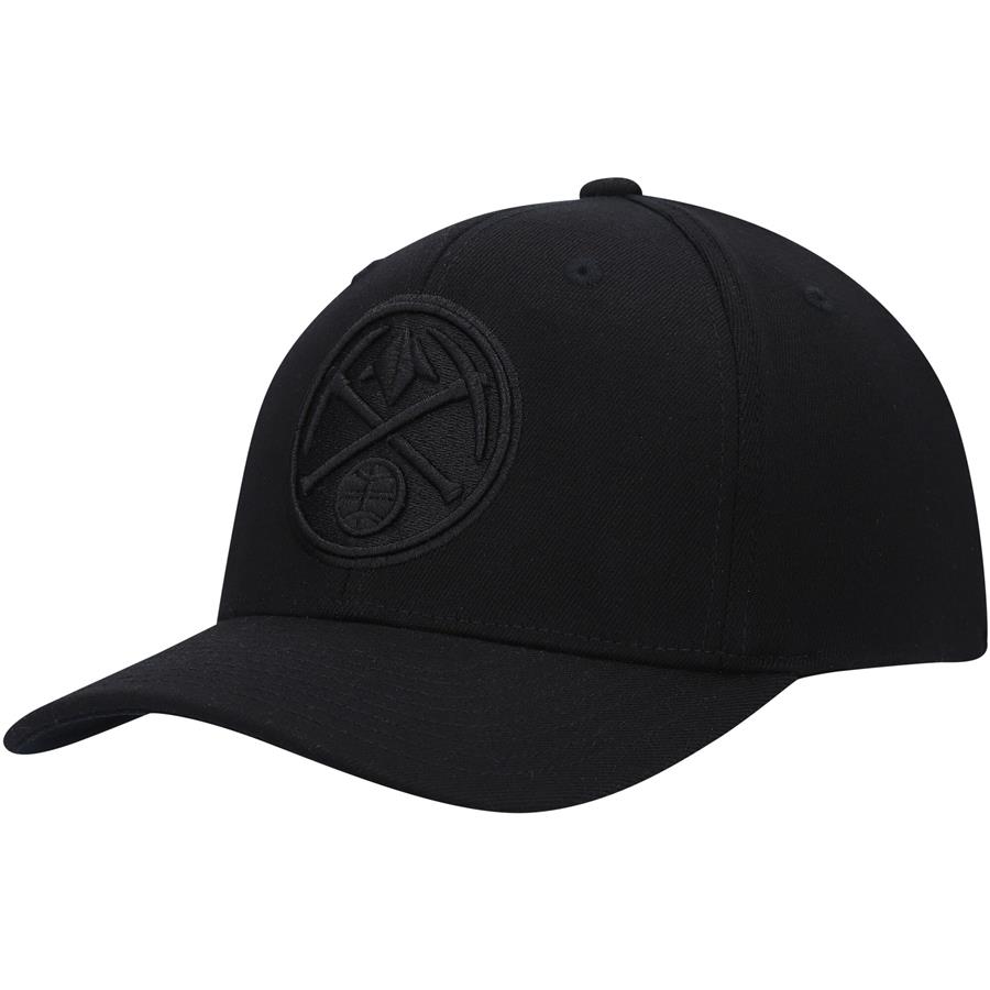 Denver Nuggets Mitchell & Ness Blacklight Snapback Hat - Black