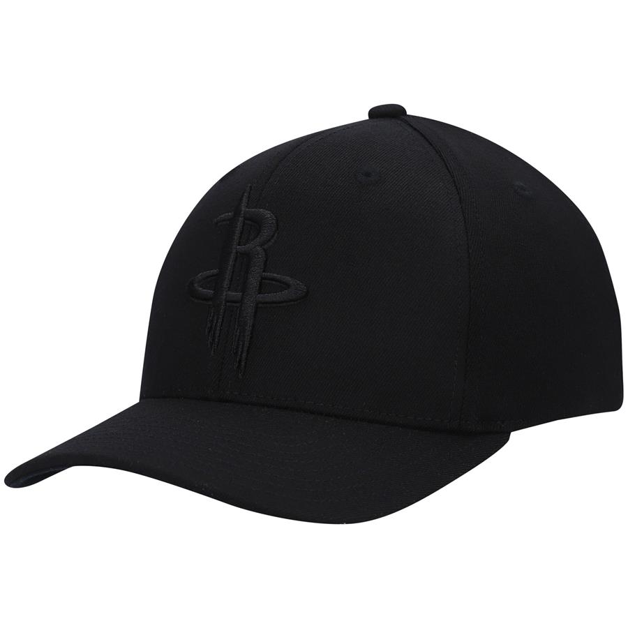 Houston Rockets Mitchell & Ness Blacklight Snapback Hat - Black