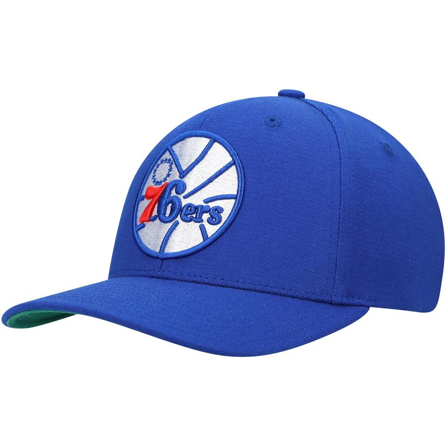 Philadelphia 76ers Mitchell & Ness Hardwood Classics Team Ground Redline Snapback Hat - Royal