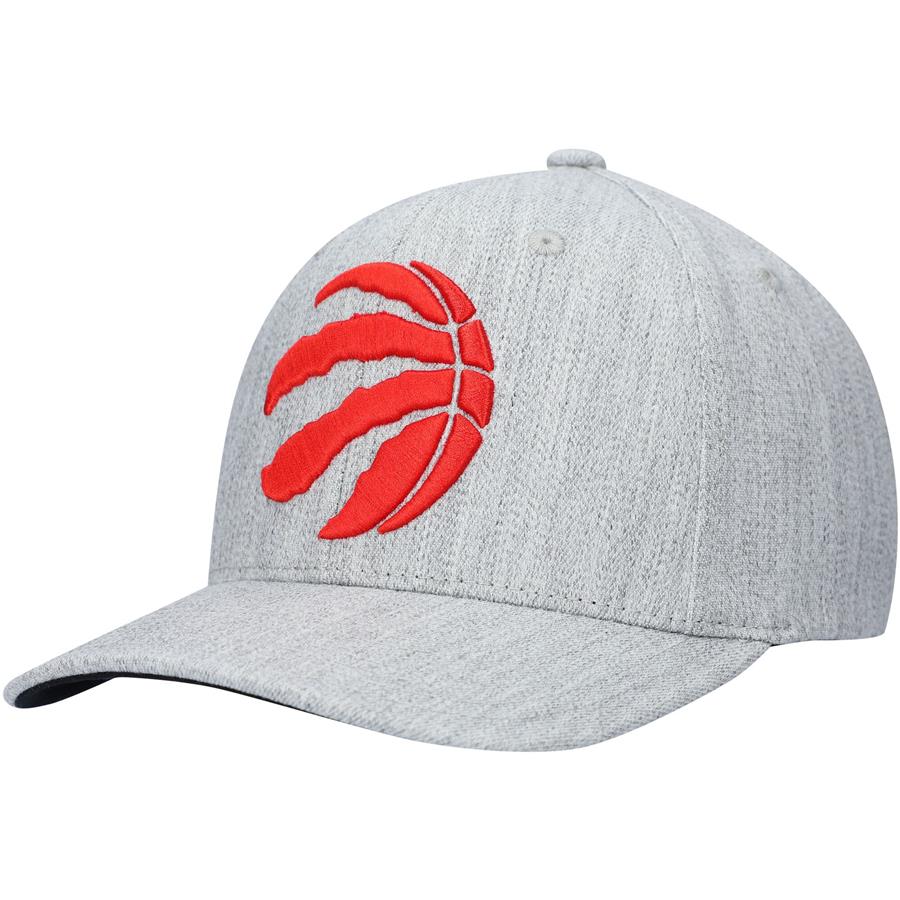 Toronto Raptors Mitchell & Ness Redline Snapback Hat - Heathered Gray