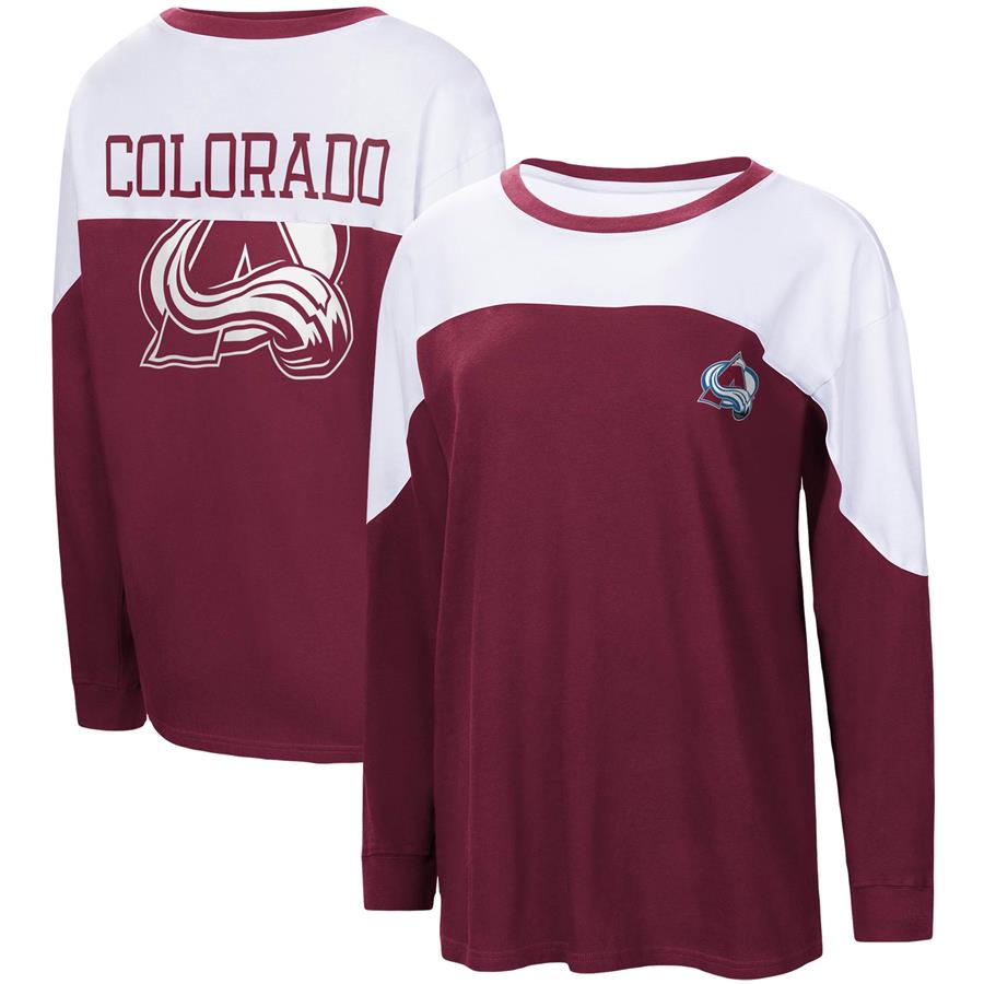 Colorado Avalanche G-III 4Her by Carl Banks Women's Pop Fly Long Sleeve T-Shirt - Burgundy