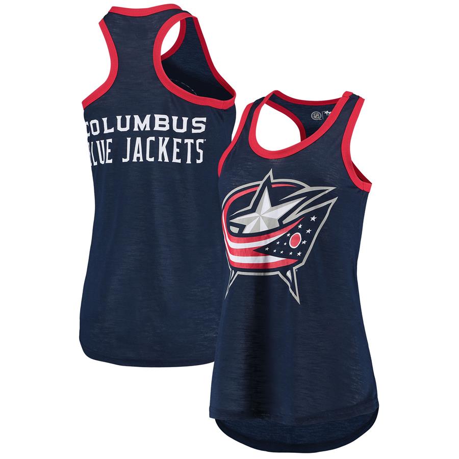 Columbus Blue Jackets G-III 4Her by Carl Banks Women's Tater Burnout Tank Top - Navy