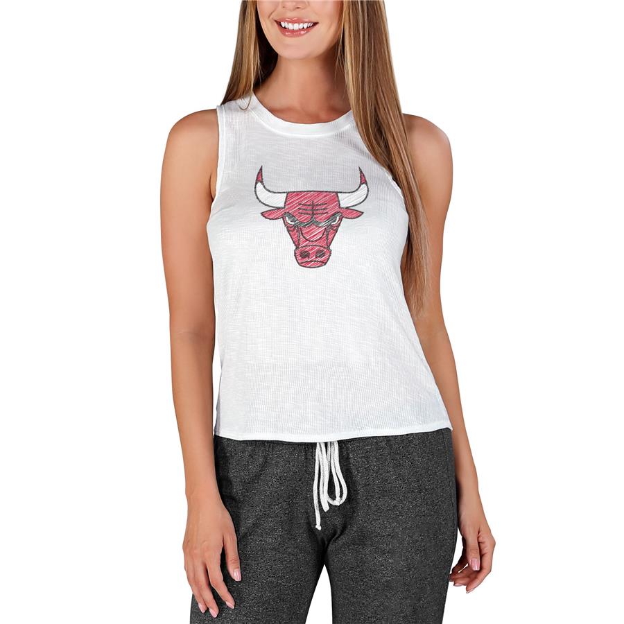 Chicago Bulls Concepts Sport Women's Gable Knit Tank Top - White