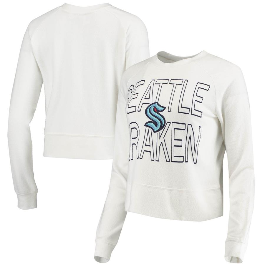Seattle Kraken Concepts Sport Women's Colonnade Raglan Long Sleeve T-Shirt - White