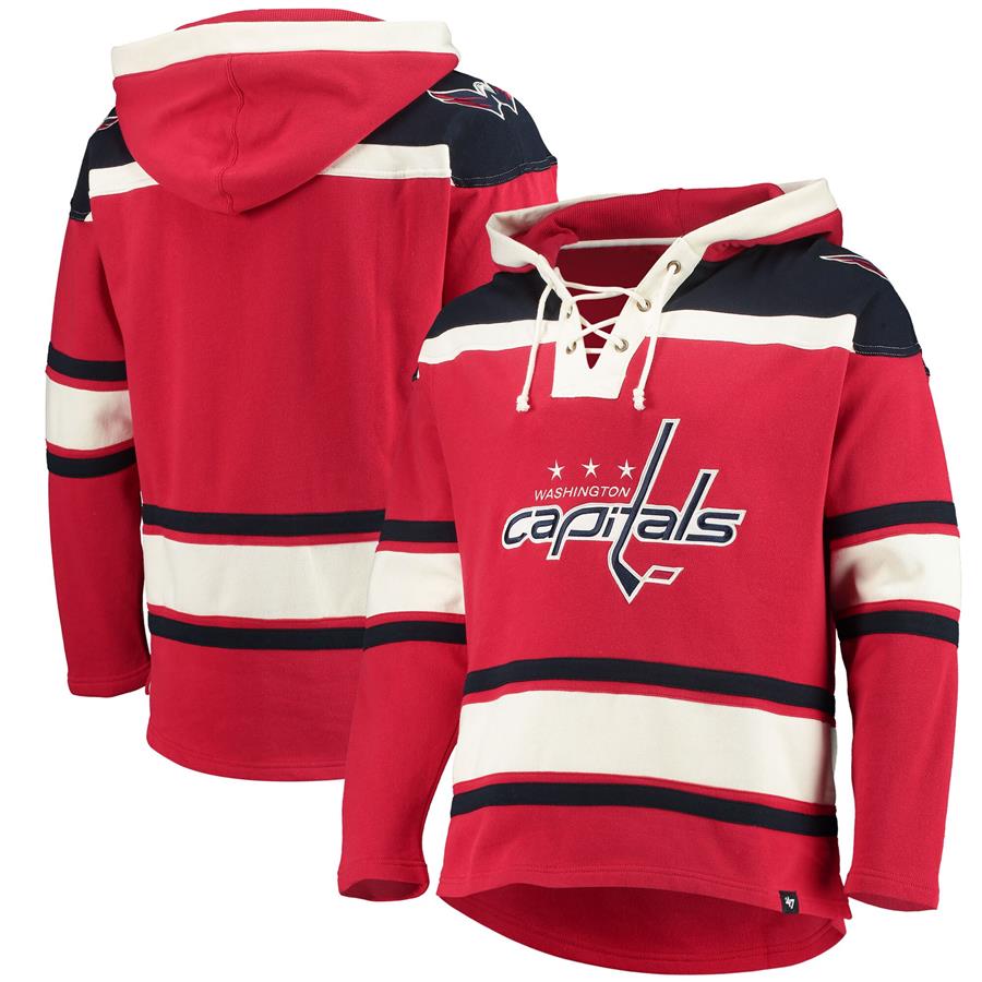 Washington Capitals '47 Superior Lacer Team Pullover Hoodie - Red