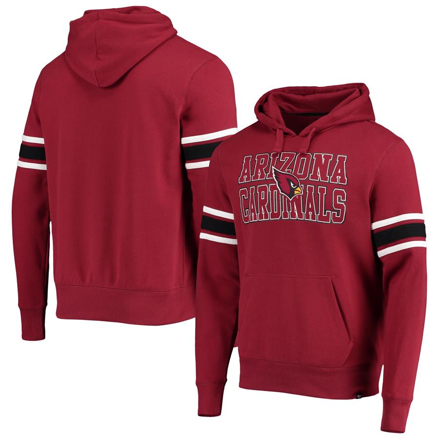 Arizona Cardinals '47 Double Block Pullover Hoodie - Cardinal
