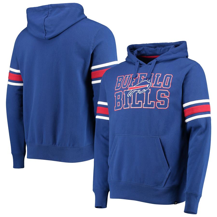 Buffalo Bills '47 Double Block Pullover Hoodie - Royal