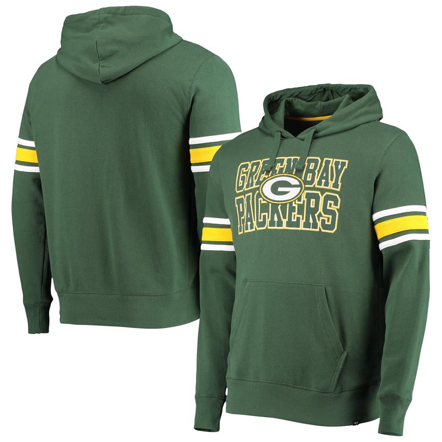Green Bay Packers '47 Double Block Pullover Hoodie - Green