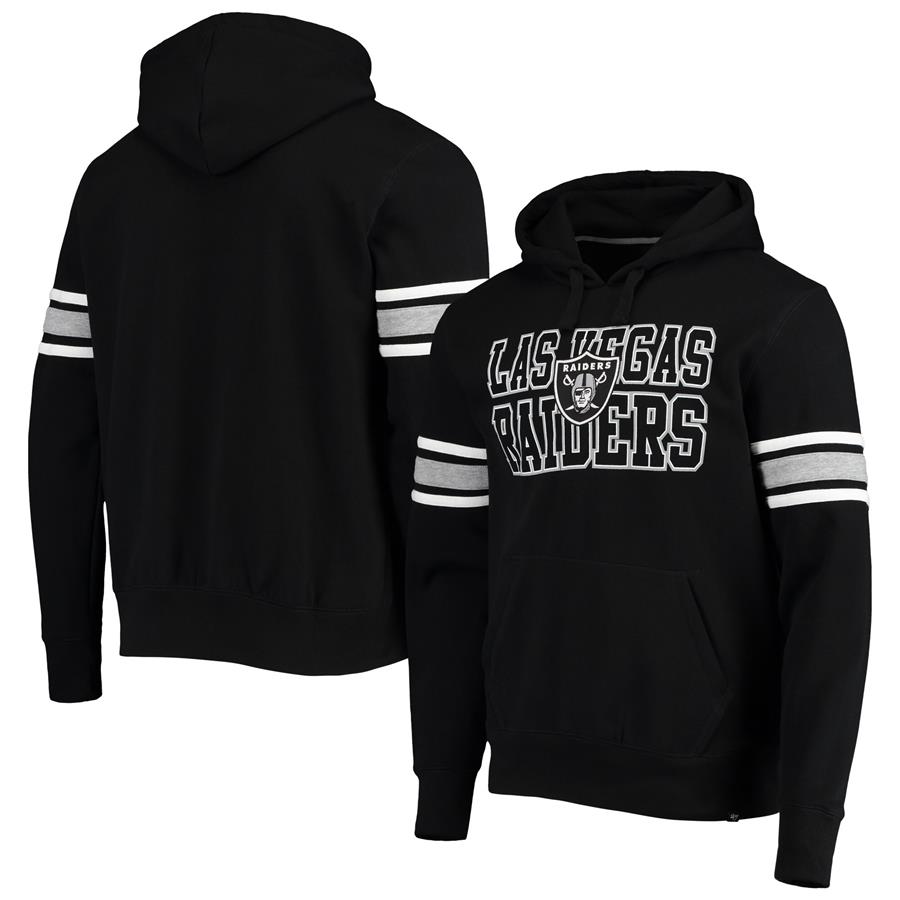 Las Vegas Raiders '47 Double Block Pullover Hoodie - Black