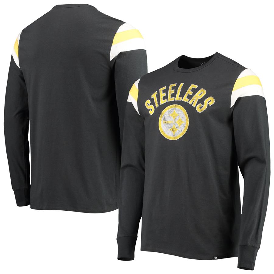 Pittsburgh Steelers '47 Franklin Rooted Long Sleeve T-Shirt - Black