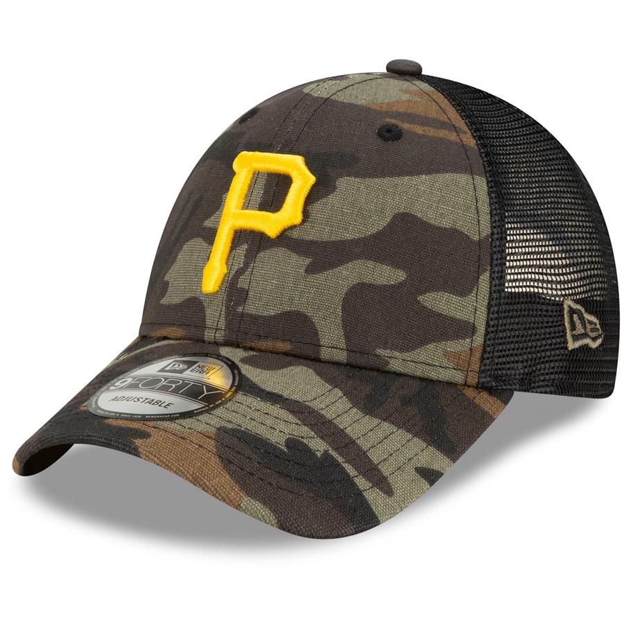 Pittsburgh Pirates New Era 9FORTY Trucker Snapback Hat - Camo