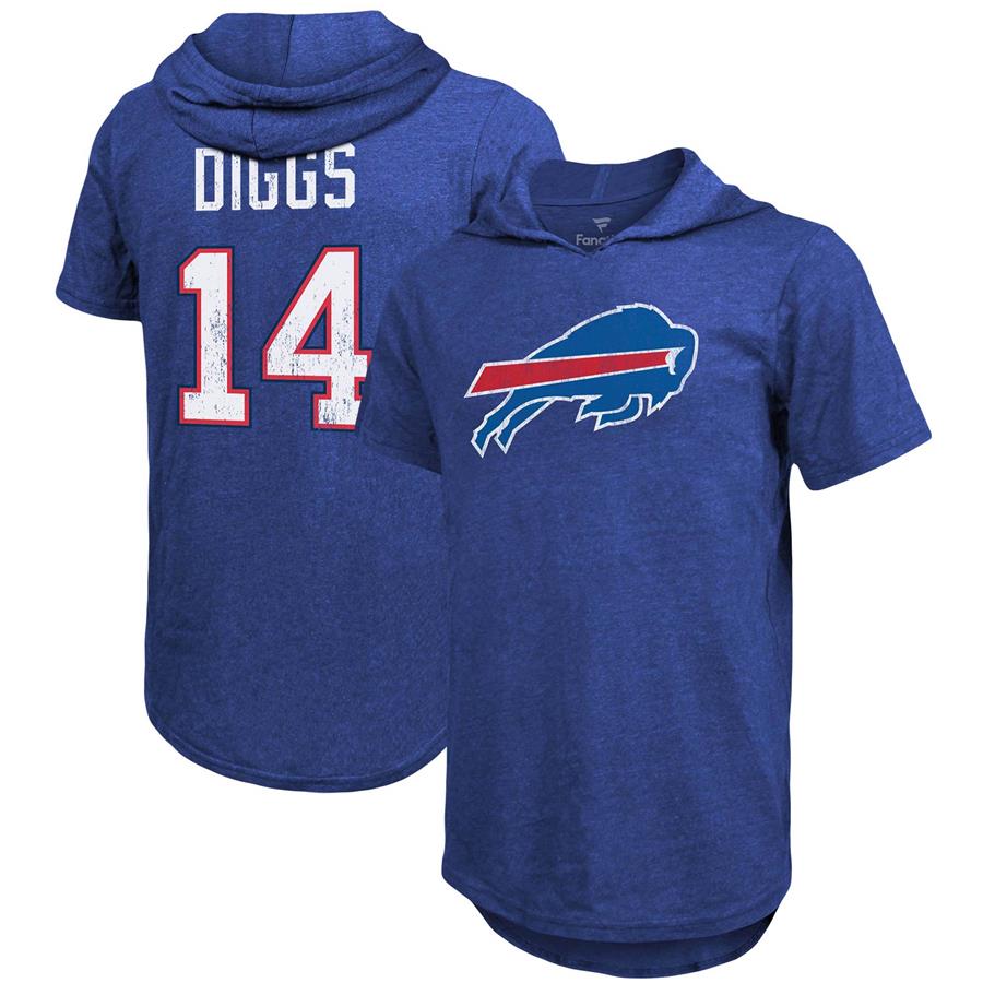 Stefon Diggs Buffalo Bills Fanatics Branded Player Name & Number Tri-Blend Hoodie T-Shirt - Royal