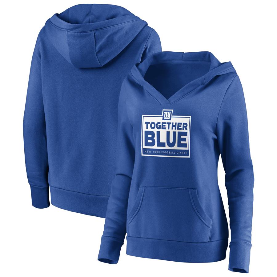 New York Giants Fanatics Branded Women's Together Blue Pullover Hoodie - Royal