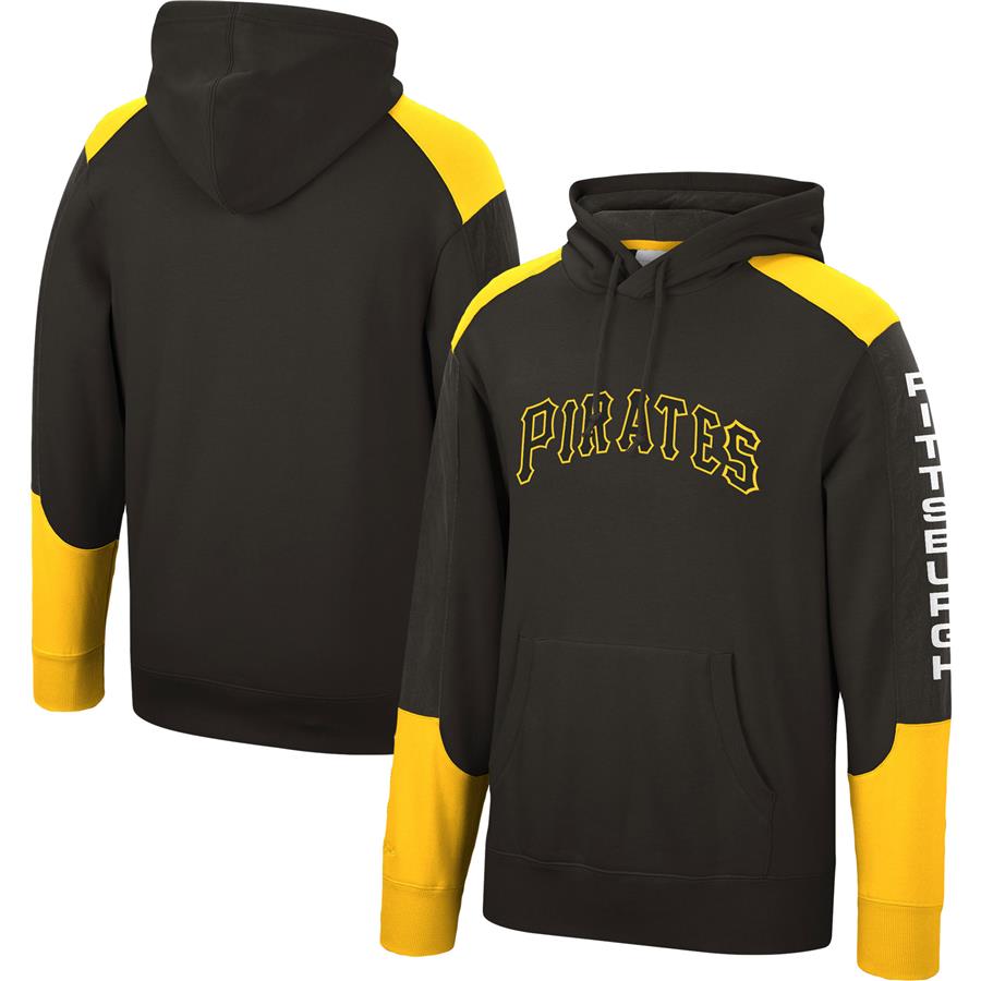 Pittsburgh Pirates Mitchell & Ness Fusion Fleece Pullover Hoodie - Black