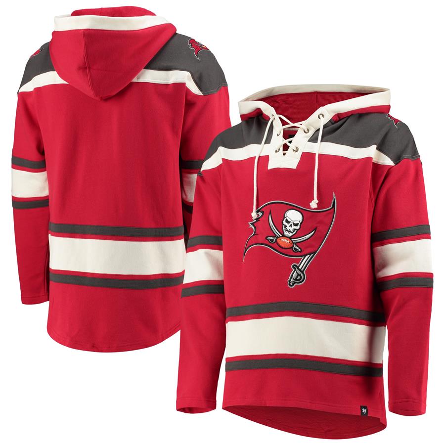 Tampa Bay Buccaneers '47 Lacer V-Neck Pullover Hoodie - Red