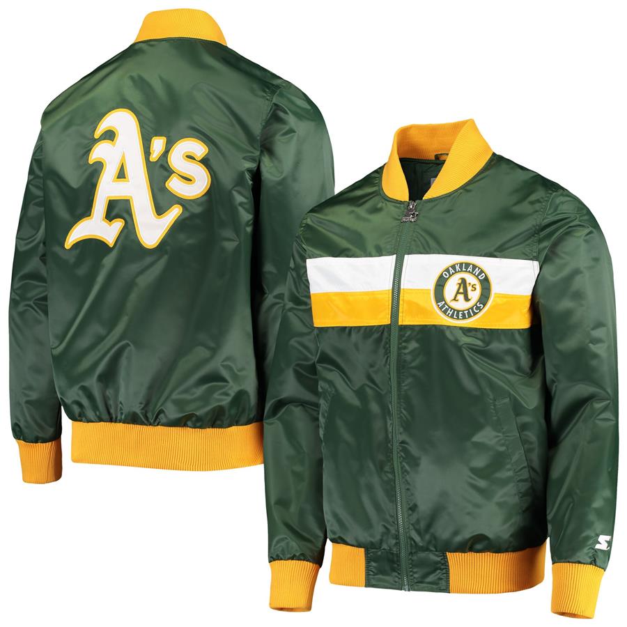 Oakland Athletics Starter The Ambassador Full-Zip Jacket - Green