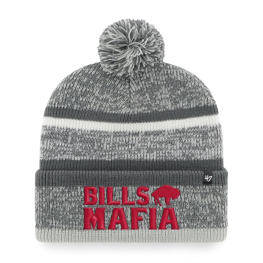 Buffalo Bills '47 Legacy Bills Mafia Northward Cuff Pom Knit Hat - Charcoal