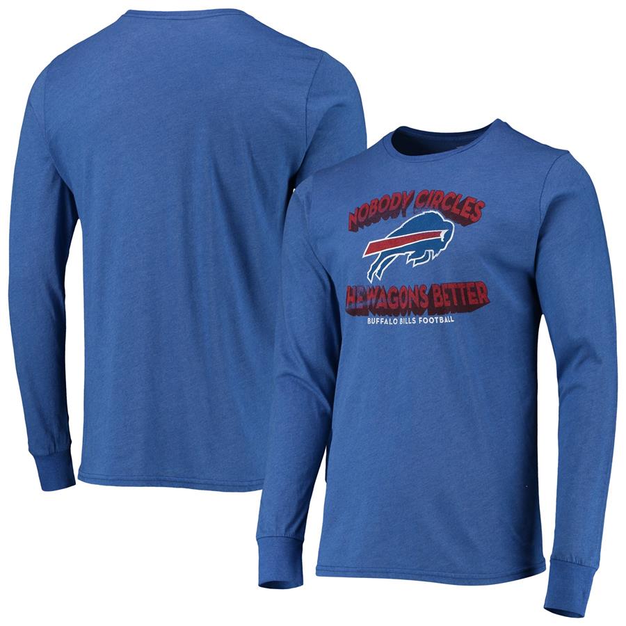 Buffalo Bills Fanatics Branded Curtain Call Tri-Blend Long Sleeve T-Shirt - Heathered Royal