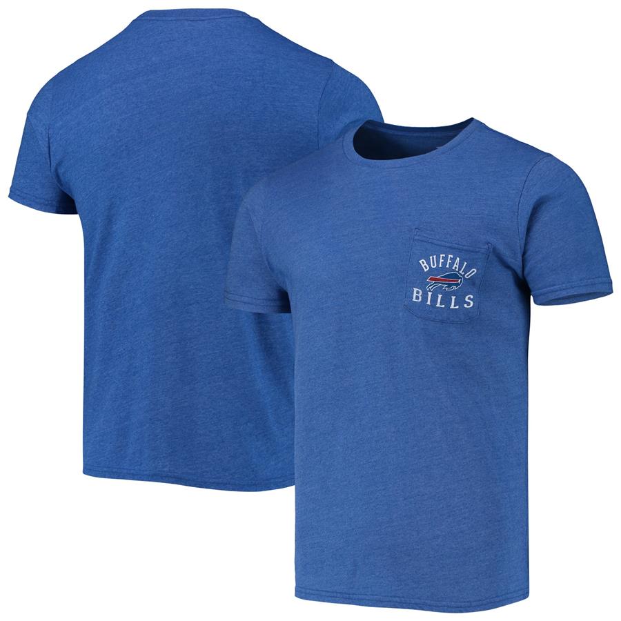 Buffalo Bills Fanatics Branded Field Goal Pocket Tri-Blend T-Shirt - Heathered Royal