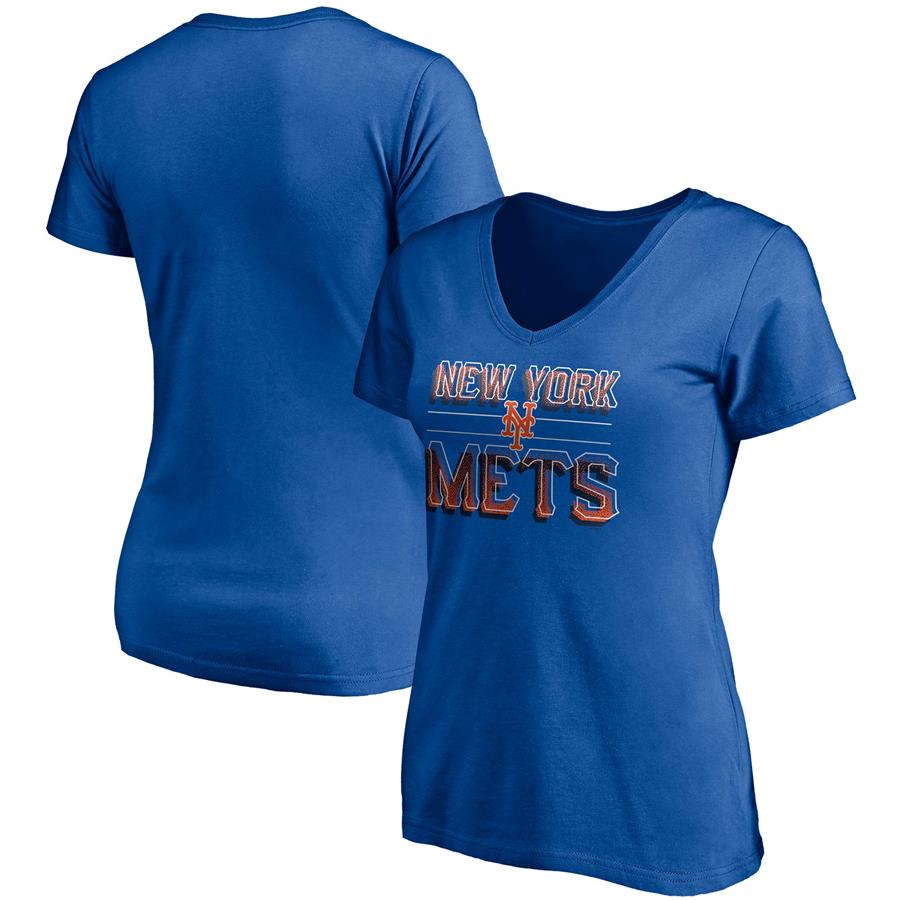 New York Mets Fanatics Branded Women's Compulsion to Win V-Neck T-Shirt - Royal