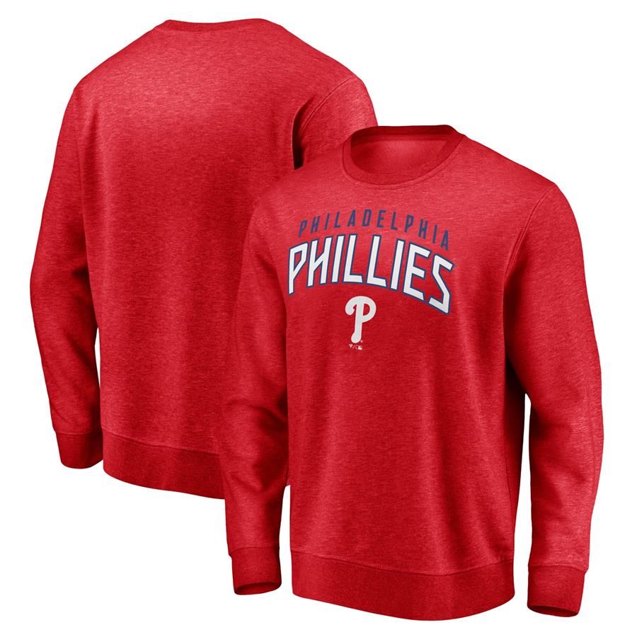 Philadelphia Phillies Fanatics Branded Gametime Arch Pullover Sweatshirt - Red