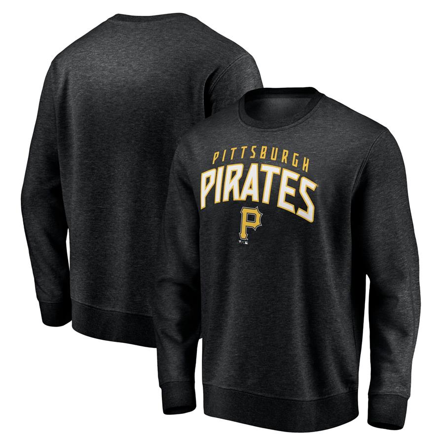 Pittsburgh Pirates Fanatics Branded Gametime Arch Pullover Sweatshirt - Black