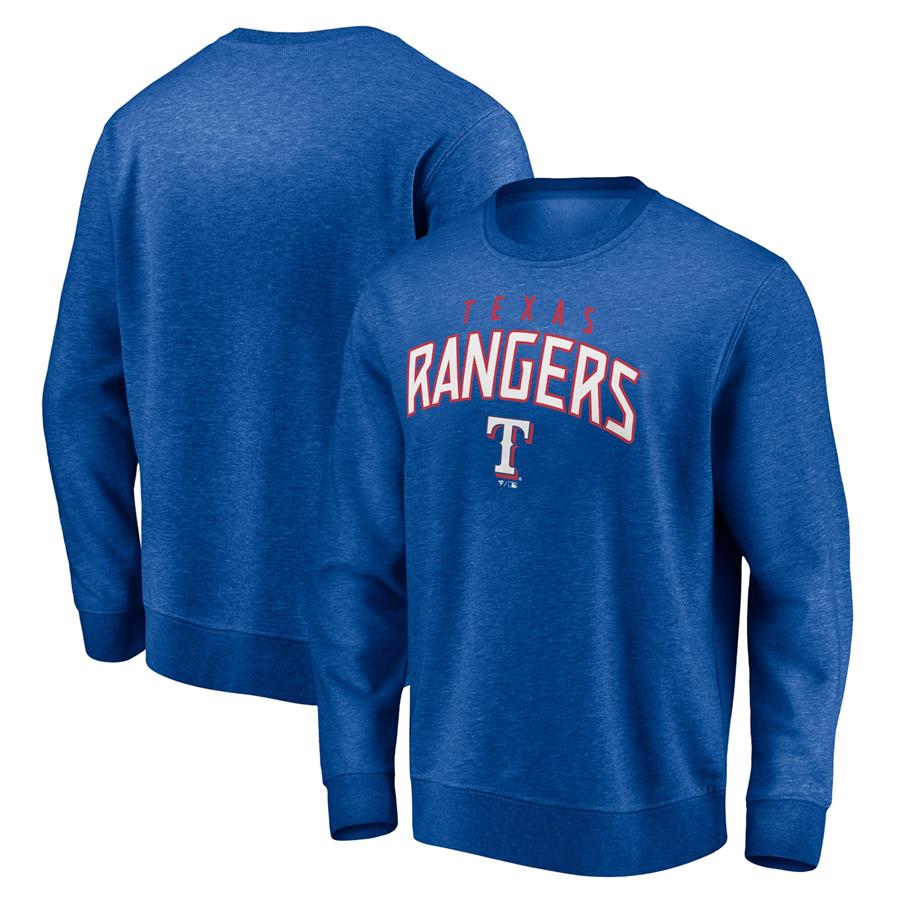 Texas Rangers Fanatics Branded Gametime Arch Pullover Sweatshirt - Royal
