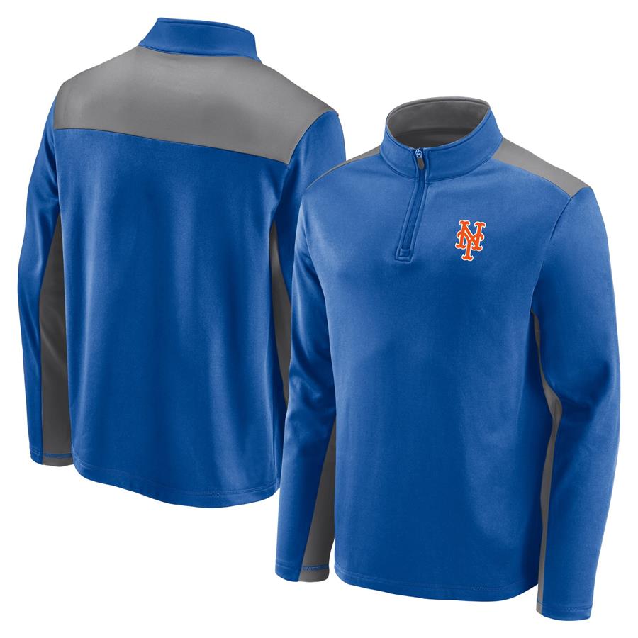 New York Mets Fanatics Branded Team Primary Logo Quarter-Zip Jacket - Royal