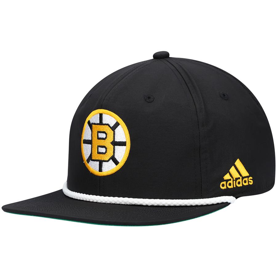 Boston Bruins adidas Rope Adjustable Hat - Black