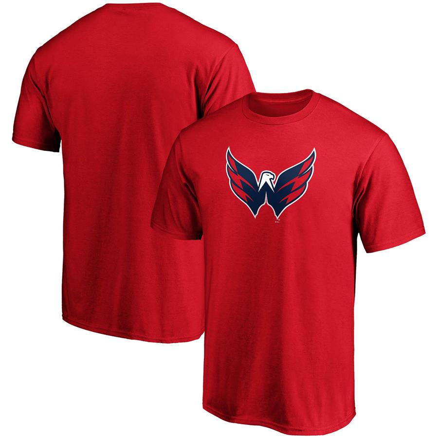 Washington Capitals Fanatics Branded Primary Team Logo T-Shirt - Red