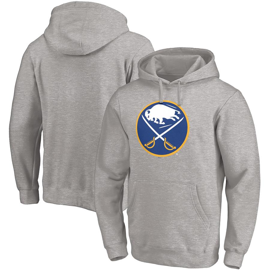 Buffalo Sabres Fanatics Branded Primary Logo Pullover Hoodie - Gray