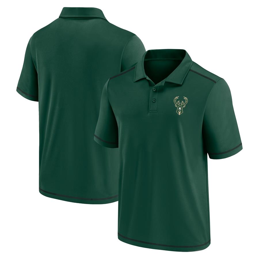 Milwaukee Bucks Fanatics Branded Primary Logo Polo - Hunter Green